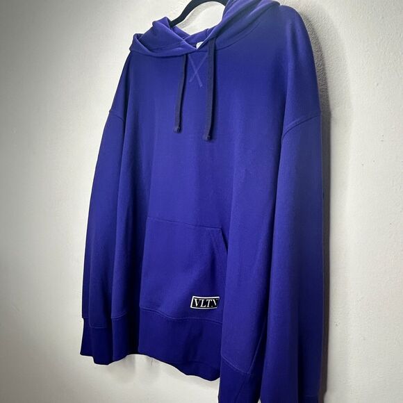 Valentino Purple Oversize Long Sleeve Hoodie Pocket VLTN - Picture 9 of 13